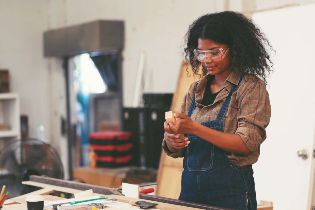 Female carpenter